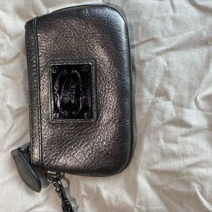 Burberry metallic wristlet